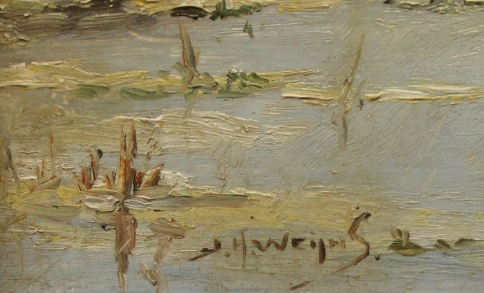Image 3 of J.H. Weijns (1864-1945) - "Polderlandschap"
