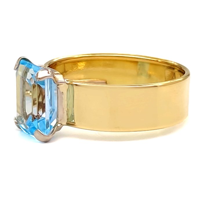 Image 3 of 18 kt. Yellow gold - Ring - 2.25 ct Topaz