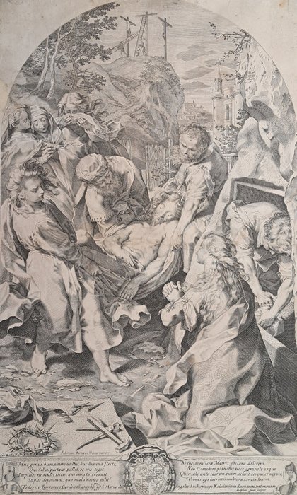 Preview of the first image of Federico Barocci (1535-1612); Raffaello Guidi (1540-1613) - "Deposizione di Cristo nel sepolcro" -.