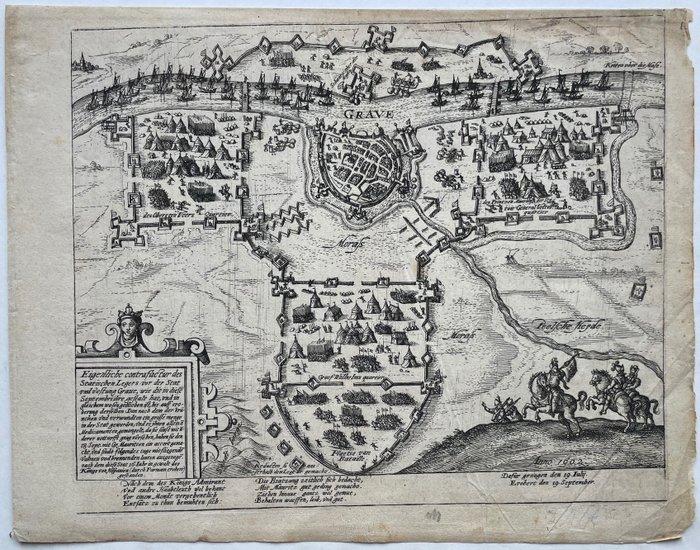 Image 3 of Netherlands, Grave; F. Hogenberg - Grave door Maurits gewonnen - 1601-1620