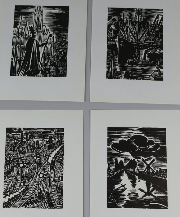 Preview of the first image of Frans Masereel (1889-1972) - Houtgravures Mijn Land (4).