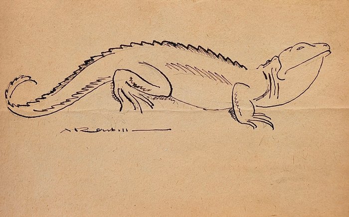Preview of the first image of Auguste Roubille (1872-1955) - Iguane.