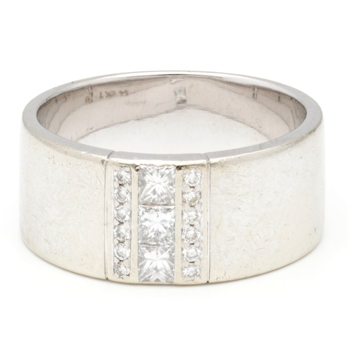 Preview of the first image of Le Chic - 14 kt. White gold - Ring - 0.15 ct Diamond - Diamonds.
