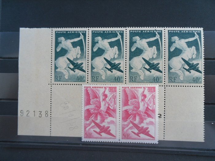 Image 2 of France 1936/1977 - Nice lot of old and semi modern airmail stamps including the 1954 Prototype seri