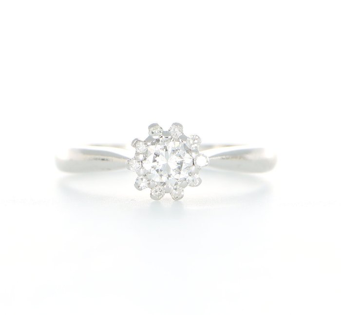 Preview of the first image of '' No Reserve Price '' - 18 kt. White gold - Ring - 0.30 ct Diamond.