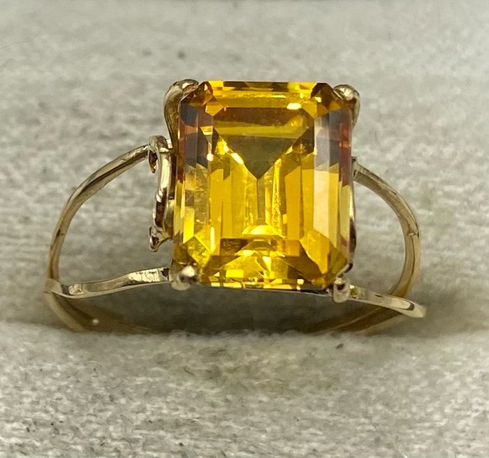 Image 2 of NO RESERVE PRICE - 18 kt. Yellow gold - Ring Citrine