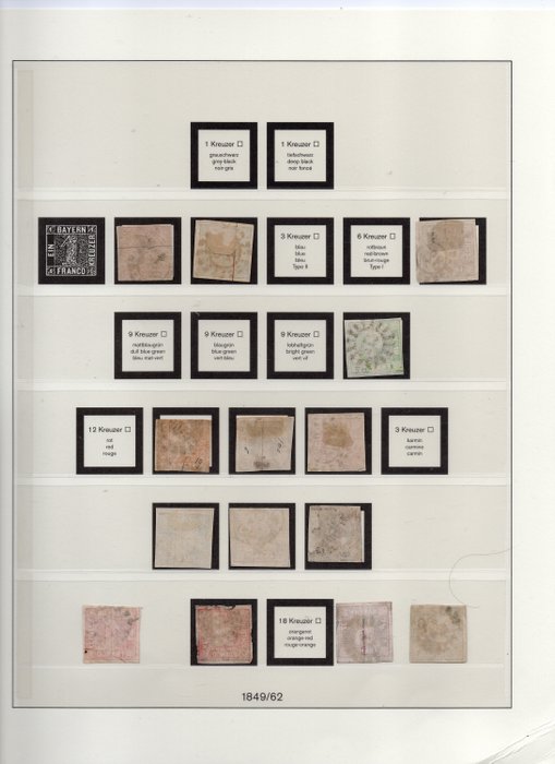 Image 2 of bayern 1849/1920 - Collection of stamps on Lindner sheets