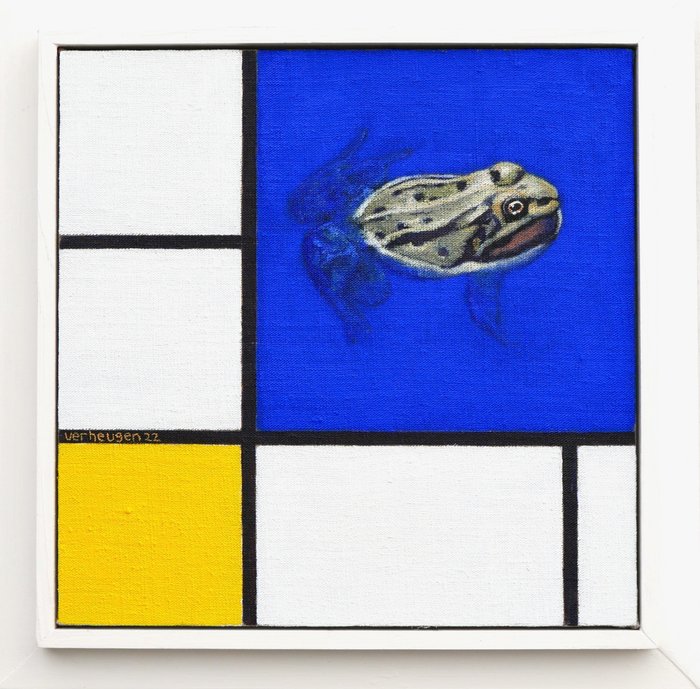Image 2 of Jos Verheugen - Free after Mondrian, with frog (M800)