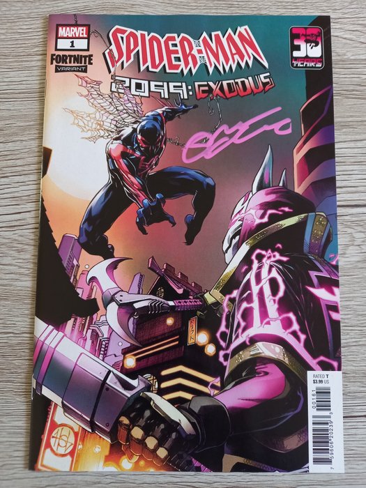 Image 2 of SPIDER-MAN 2099: Exodus Alpha #1SOLD OUT !! "Crees Lee Variant X Fortnite " 30th SpiderMan 2099 Ann