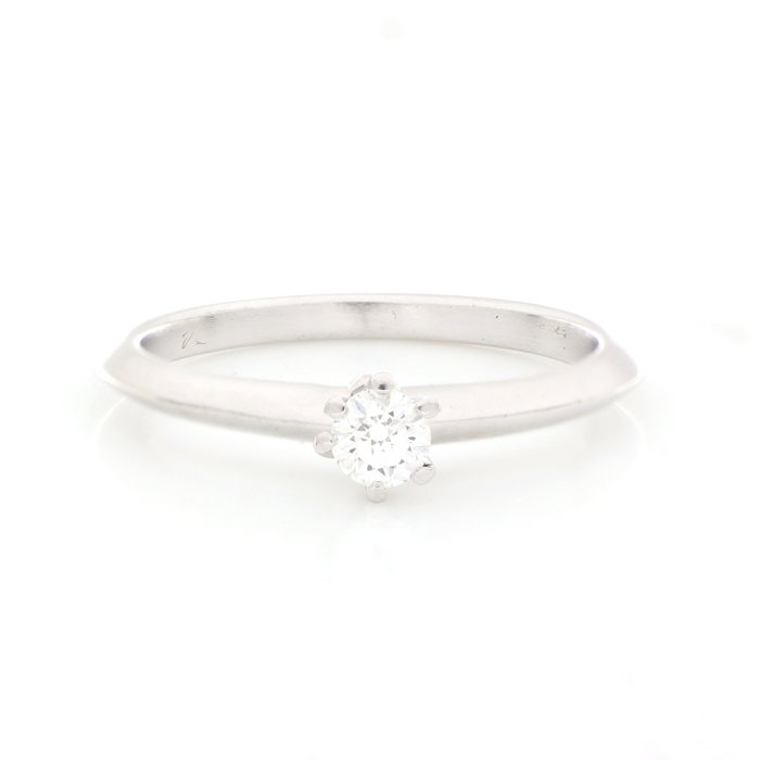 Image 2 of Tiffany & Co " No Reserve Price " - 950 Platinum - Ring - 0.18 ct Diamond