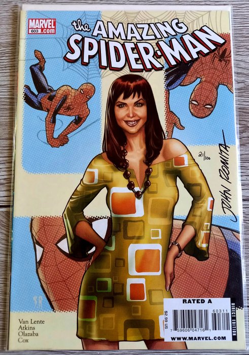 Preview of the first image of The Amazing Spider-Man #603 - Signed by "MJ" artist creator J. Romita SR !! With DF COA and Seal !!.