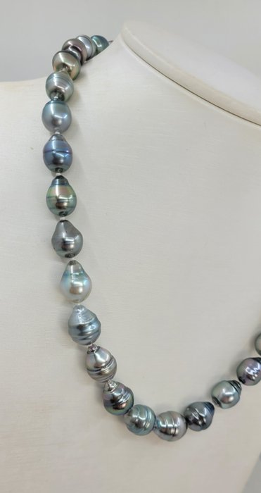 Image 3 of No Reserve - 8x11.8mm Multi Tahitian pearls - Necklace