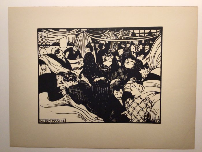 Preview of the first image of Felix Vallotton - Le Bon Marche, 1898 - Print (1).
