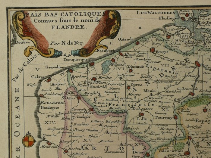 Image 3 of Belgium; Nicolas de Fer - Païs Bas Catholique connues sous le nom de Flandre - 1681-1700