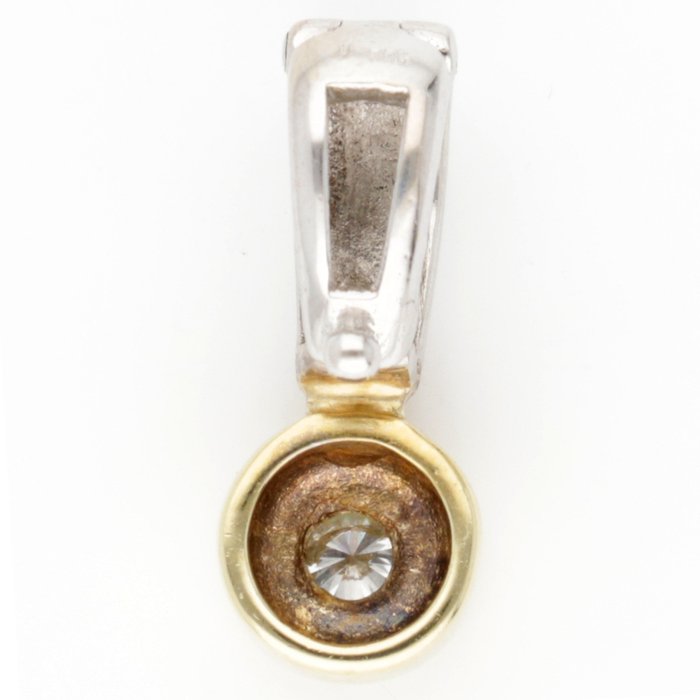 Image 2 of 14 kt. Bicolour, Gold - Pendant - 0.05 ct Diamond