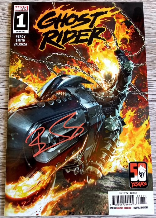Preview of the first image of Ghost Rider #1Big Keys Issue 1ST APPS !! 50th Anniversary ! DISNEY + Serie SOON... - Signed bycreat.