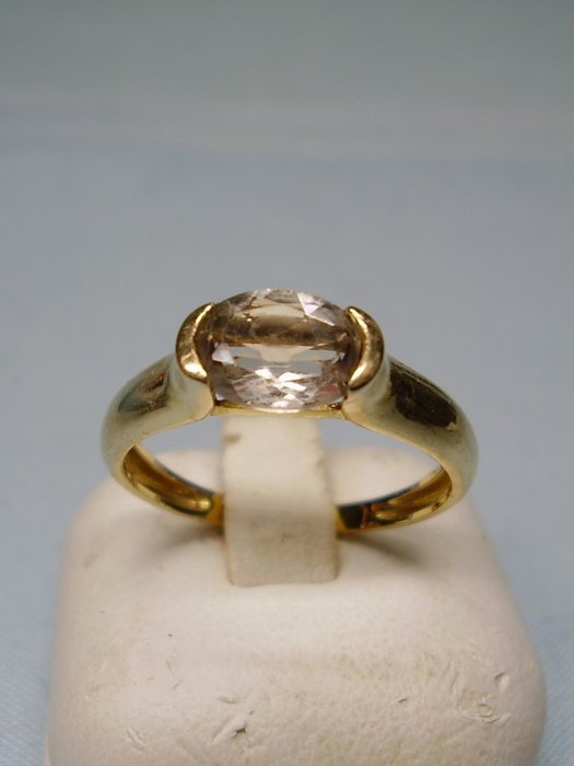 Image 3 of 14 kt. Yellow gold - Ring - 1.20 ct Citrine