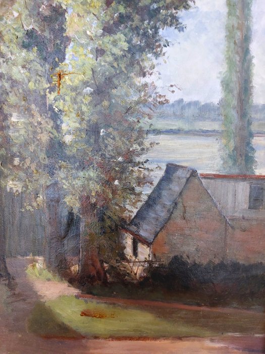 Image 3 of Ecole française du XXème siècle - Maison au bord du lac