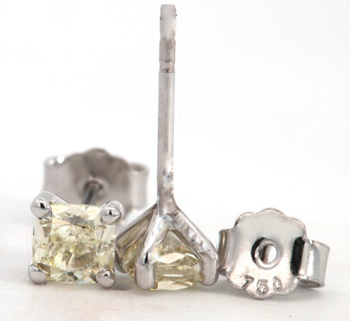 Image 3 of 18 kt. White gold - Earrings - 1.20 ct Diamond - Diamonds