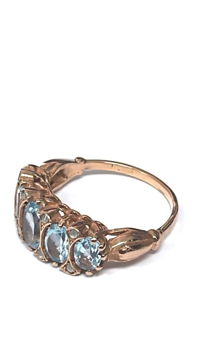 Image 3 of 14 kt. Pink gold - Ring - 4.40 ct Topaz - Diamonds