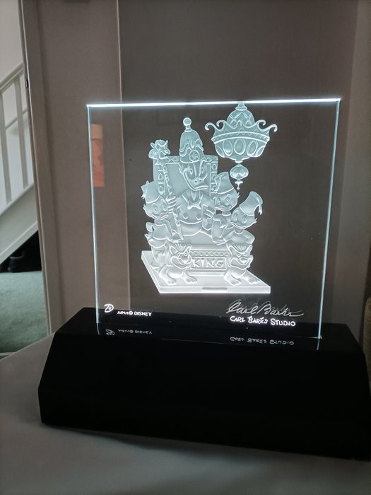 Image 3 of Donald Duck A/P - Carl Barks Glass Etching Donald Duck Ancient Persia - Unique copy