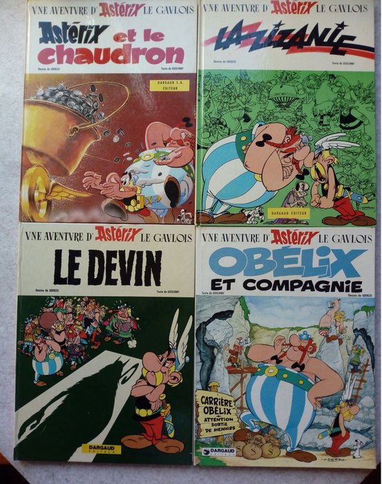 Preview of the first image of Astérix T13 + T15 + T19 + T23 - 4x C - First edition - (1969/1976).
