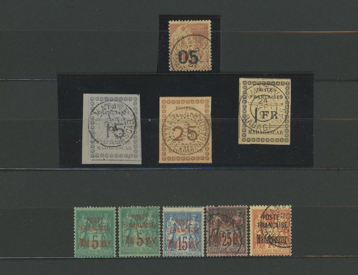 Image 2 of French Colony 1891 - Quote: over €3,500 - Madagascar - Very nice set New including MNH, ‘Groupes’ t