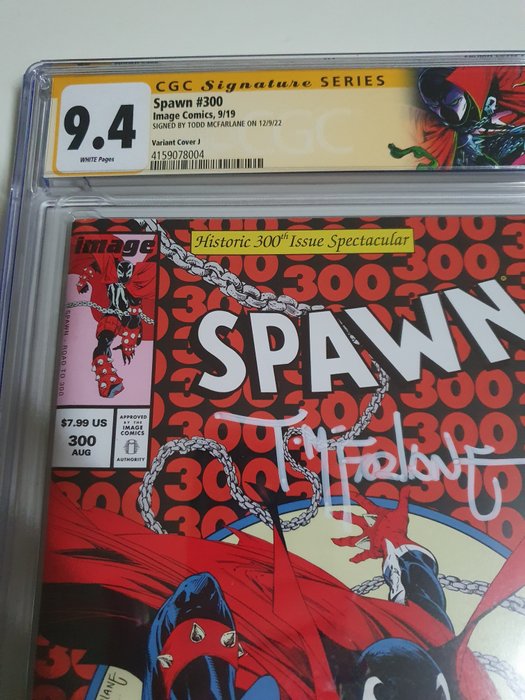 Image 2 of Spawn #300 - Spawn#300 CGC 9.4 Signed by Todd Mcfarlene - First edition