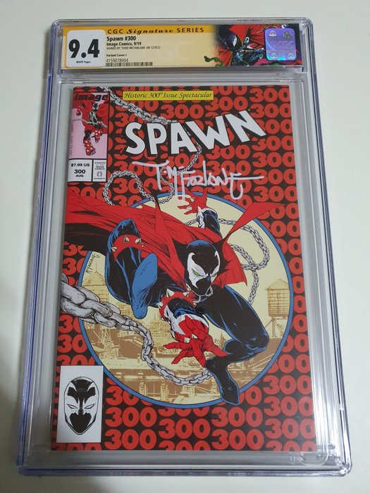 Preview of the first image of Spawn #300 - Spawn#300 CGC 9.4 Signed by Todd Mcfarlene - First edition.