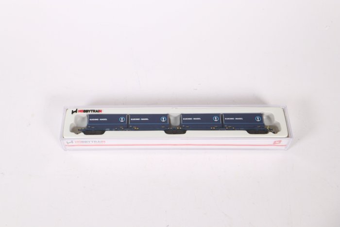 Image 3 of Hobbytrain N - H23730 - Freight carriage - Double carriage 'Kuehne+Nagel' - DB