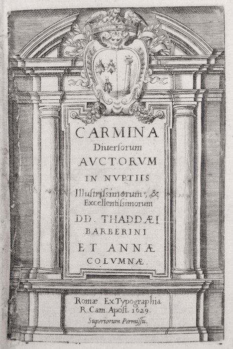 Preview of the first image of Barberini / Colonna - Carmina diversorum auctorum - 1629.