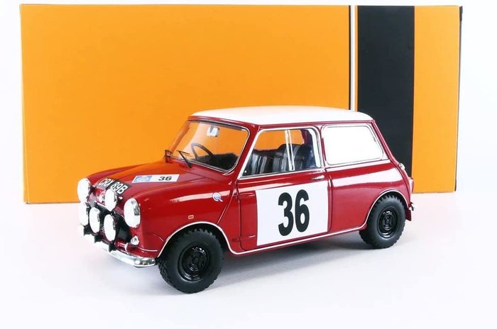 IXO Models 1:18 - 1 - Miniatura de carro de corrida - Mini Cooper S #36 RAC Rally 1965 - T. Fall / R. Crellin