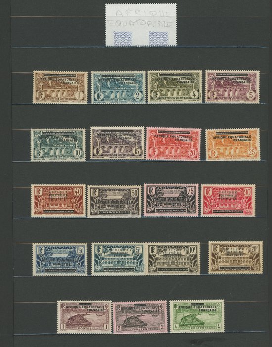 Preview of the first image of French Colony 1936 - Quote: over €2,500 - AEF - Beautiful consistent set, mint, including NSC, ‘Fre.