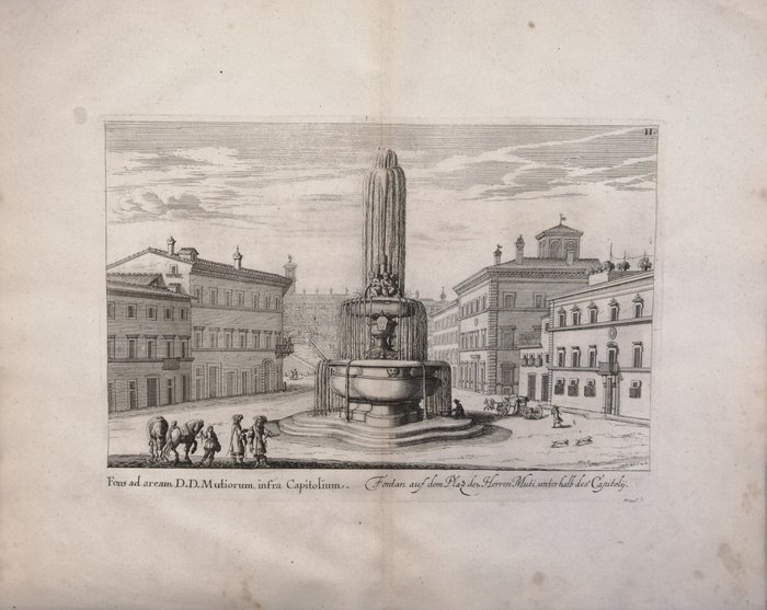 Preview of the first image of Italy, Lazio, Roma; G.B. Falda - Fons ad aream D.D. Mutiorum, infra Capitolium - 1681-1700.