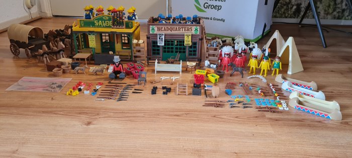 Preview of the first image of Geobra Playmobil - Western - Saloon, Headquarter, Cowboys, Cavalery, Mexicans, Indians and more! -.