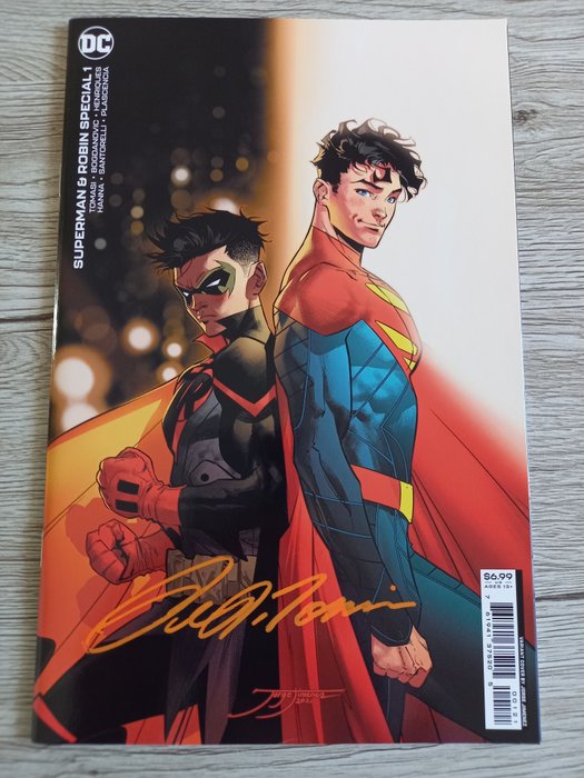 Image 2 of Superman & Robin Special #1 "Jimenez Cover " - Signed by creator Peter Tomasi!! With COA !! (2022)