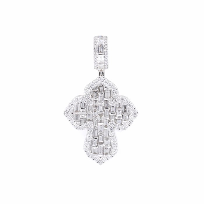 Preview of the first image of 18 kt. White gold - Pendant - 4.74 ct Diamond.