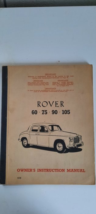 Preview of the first image of Books - Handbuecher, Technische Unterlagen - Rover.
