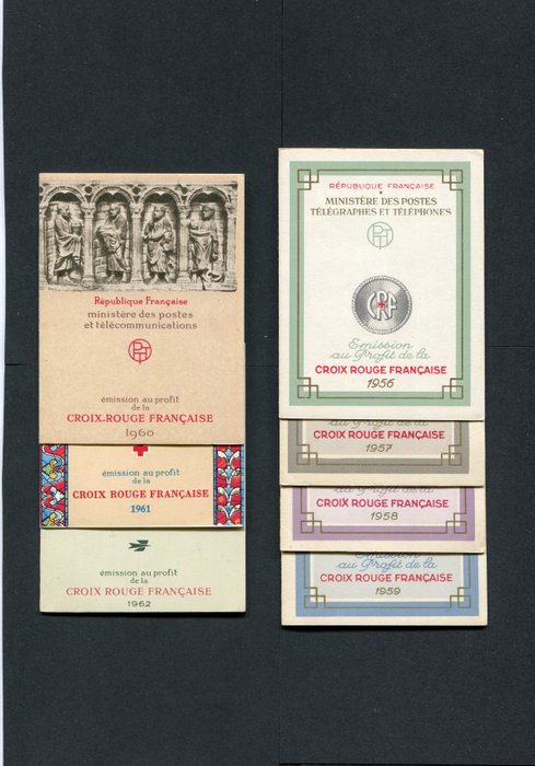 Image 3 of France 1956/1962 - Red Cross - 1366a and 1367a + booklets from 1956 to 1962 - Yvert&Tellier