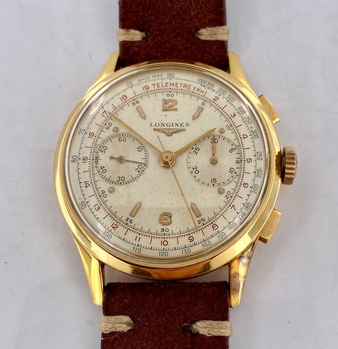 Image 2 of Longines - 30 ch pink gold - Men - 1950-1959