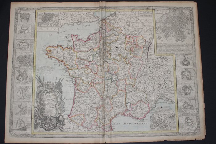 Preview of the first image of France, Carte de la France publiée en 1782; Louis Charles Desnos - Division des ses principaux gouv.
