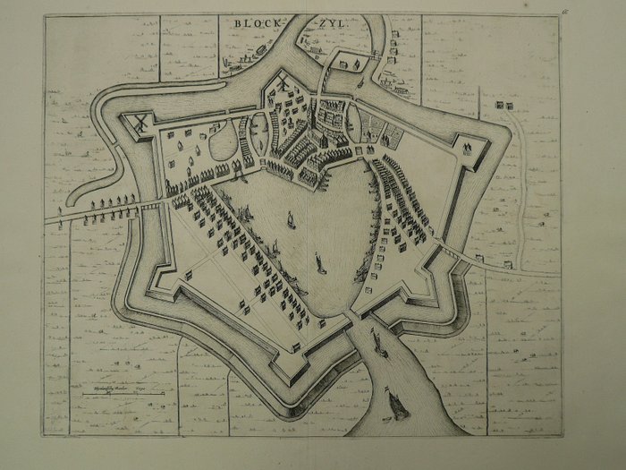 Preview of the first image of Netherlands, Blokzijl; Frederik de Wit - Block-Zyl - Ca. 1698.