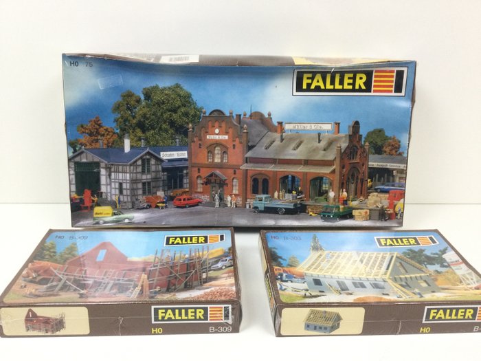 Preview of the first image of Faller H0 - 75/B303/B309 - Scenery - Three kits, unbuilt.