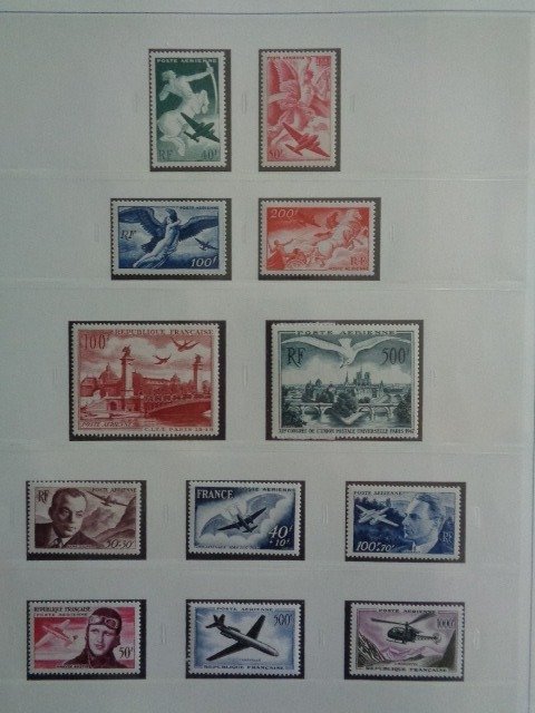 Image 3 of France 1946/1965 - Lot of airmail, mint**, including Union Postale, View of Paris & Prototypes // p
