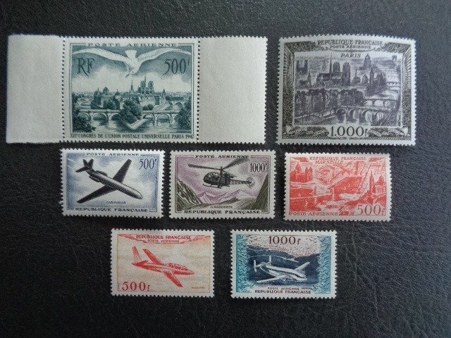 Image 2 of France 1946/1965 - Lot of airmail, mint**, including Union Postale, View of Paris & Prototypes // p