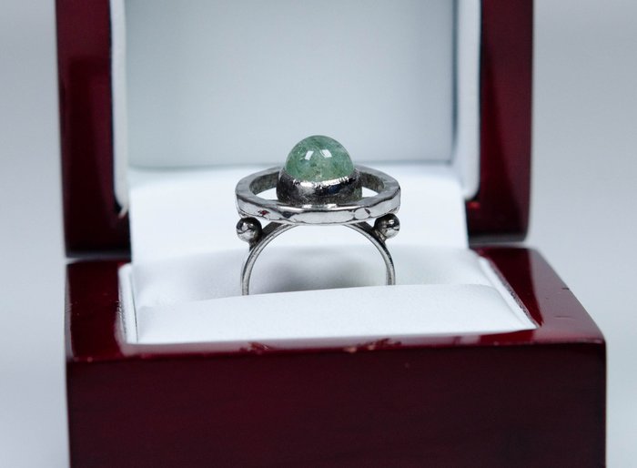 Image 3 of Katja Lührs, Germany - 925 Silver - Ring - green tourmaline (tested)