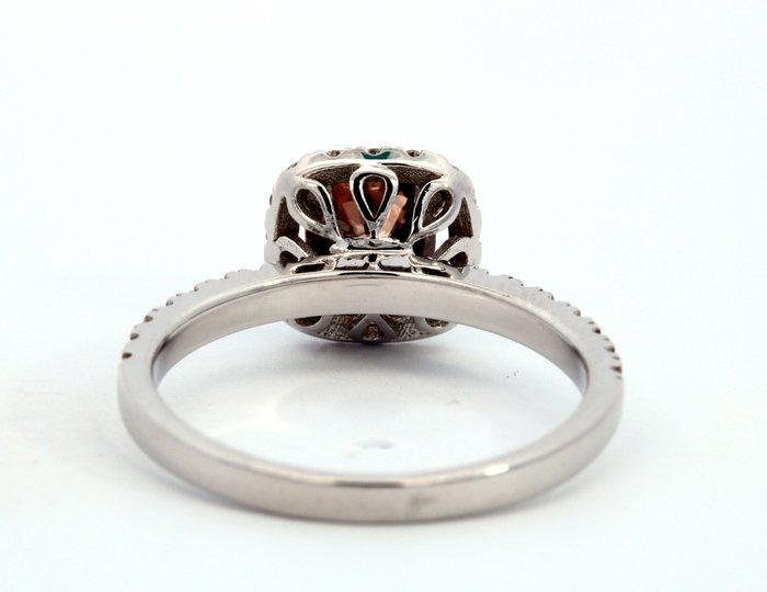 Image 3 of 18 kt. Gold - Ring - 1.02 ct Diamond - Diamonds, GRA Certificate