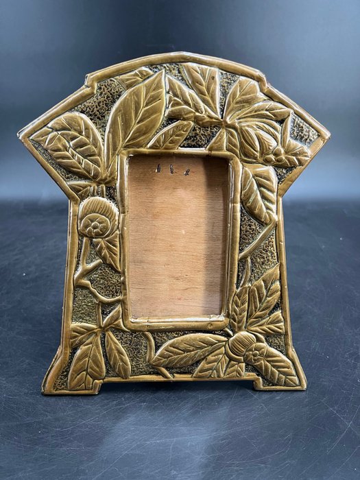 Preview of the first image of Authentic art nouveau laton photo frame.