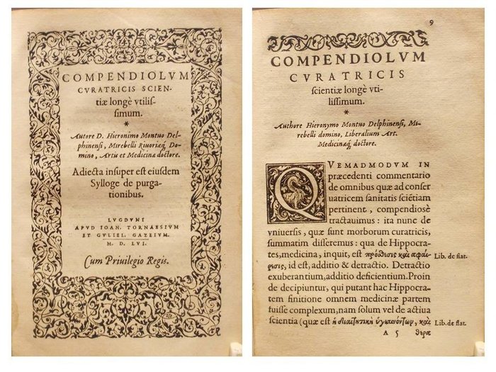 Preview of the first image of Jerôme de Monteux - Compendiolum Curatricis Scientiae longè Utilissimus - 1556.
