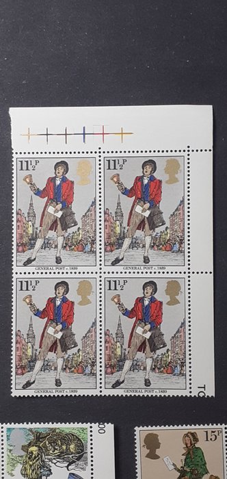 Image 3 of Great Britain 1890/1979 - Blocks of four with attachments and a batch of very old stamps - Yvert 88